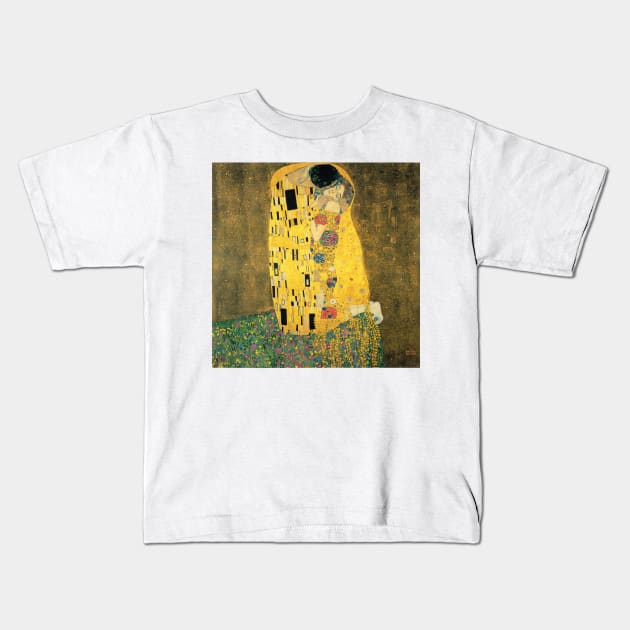 The Kiss - Gustav Klimt Kids T-Shirt by Bravuramedia